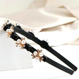 8-CLIP PEARL & CZ HEADBAND